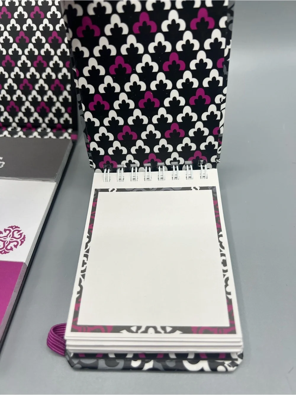 Vera Bradley Canterberry Magenta Lot of 4 Notepads and Pouch